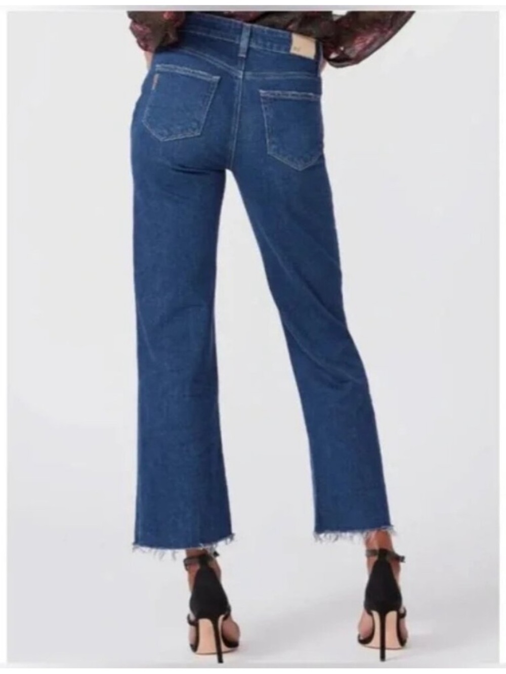 PAIGE Leenah Ankle Wide Leg Crop Jeans in Gracie Lou Wash Size 26 - Picture 2 of 11